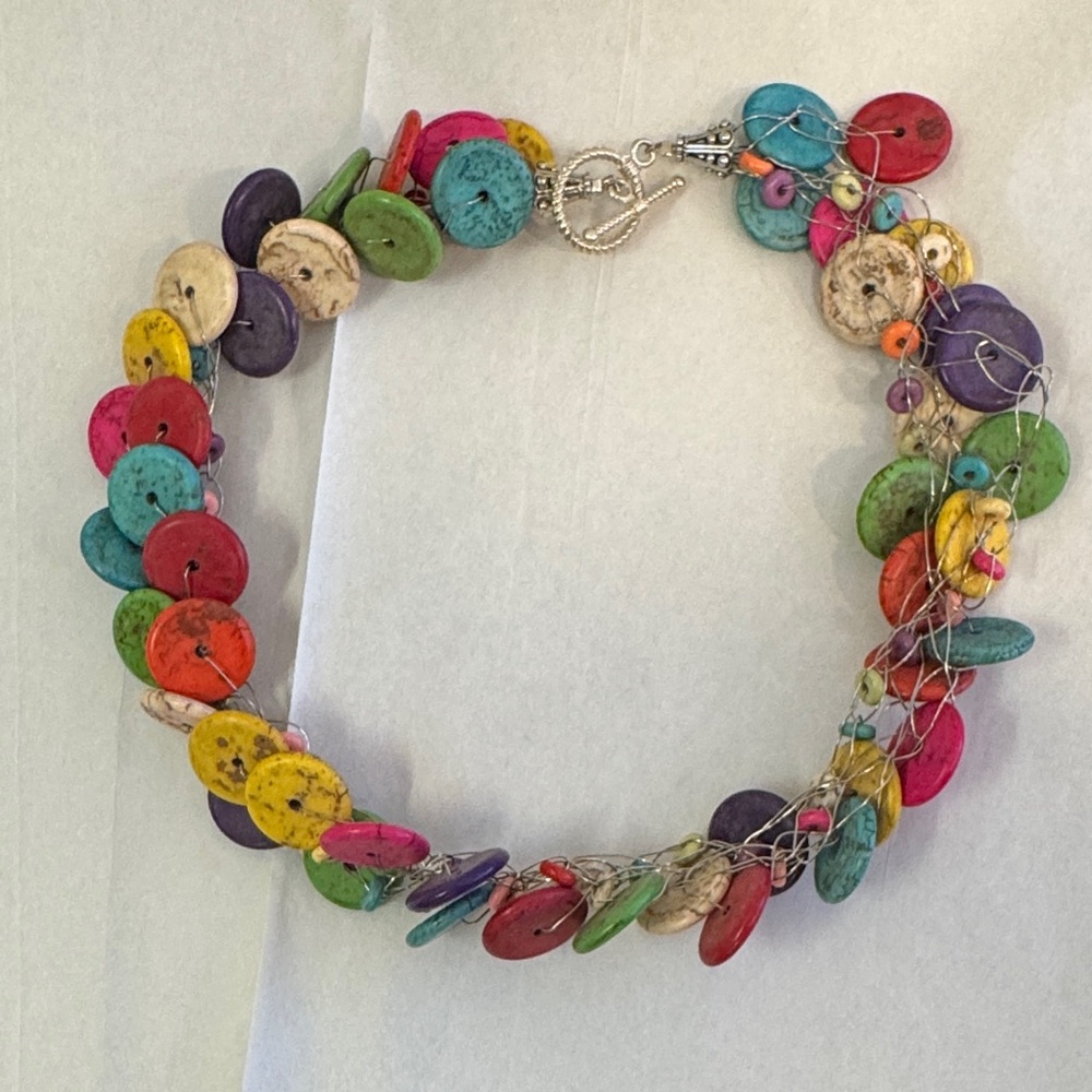 Colorful Button Necklace